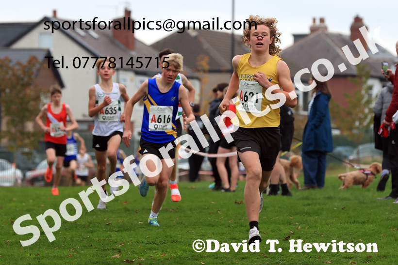 Boys Under-15s relay, 2025 Northern Cross Country Relays, Graves Park, Sheffield. Photo: David T. Hewitson/Sports for All Pics
